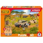 Puzzle 60 el. SCHLEICH Dzika przyroda + figurka