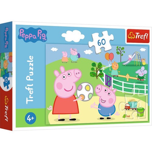 Puzzle 60 elementów Zabawy w gronie przyjaciół Peppa Pig