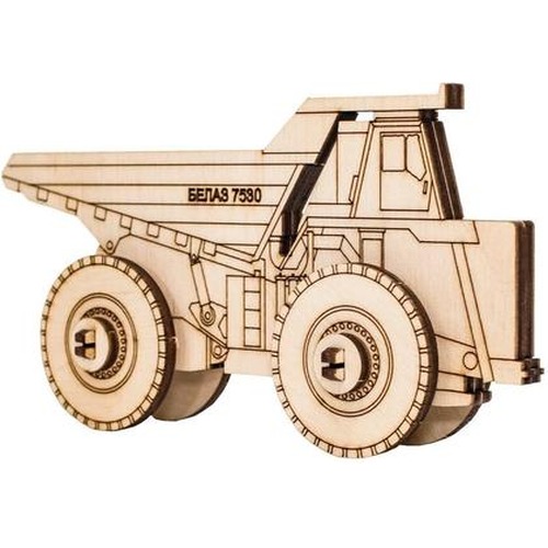 Puzzle Drewniane 3D Belaz 2D