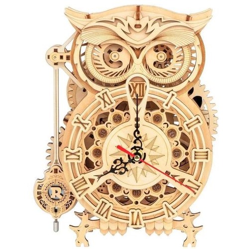 Puzzle drewniane Model 3D Zegar Sowa