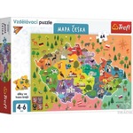 Puzzle Edukacyjne 44 Mapa Czech TREFL